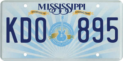 MS license plate KDO895