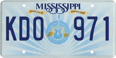 MS license plate KDO971