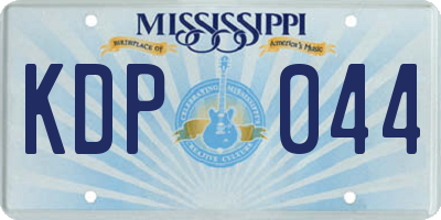 MS license plate KDP044