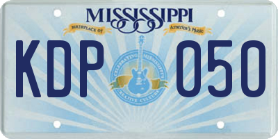 MS license plate KDP050
