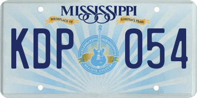 MS license plate KDP054
