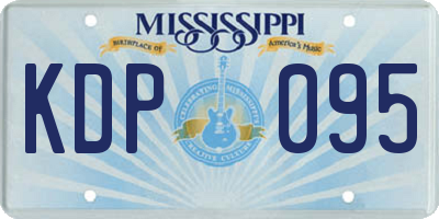 MS license plate KDP095