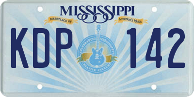 MS license plate KDP142