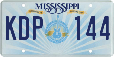 MS license plate KDP144