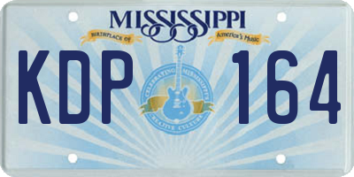 MS license plate KDP164