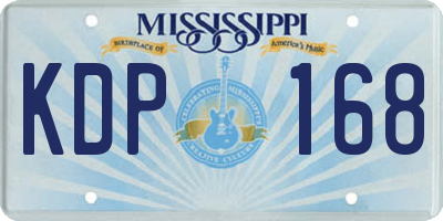 MS license plate KDP168