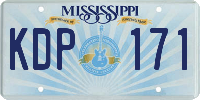 MS license plate KDP171