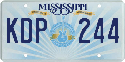 MS license plate KDP244