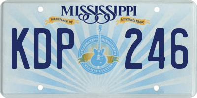 MS license plate KDP246