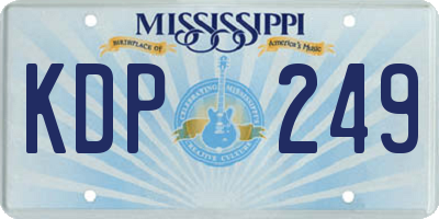 MS license plate KDP249