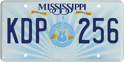 MS license plate KDP256