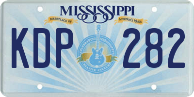 MS license plate KDP282