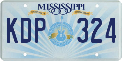 MS license plate KDP324