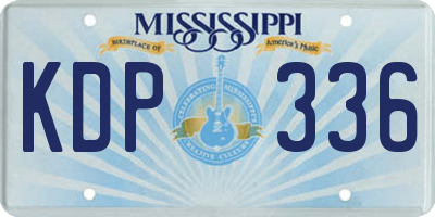 MS license plate KDP336