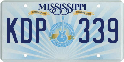 MS license plate KDP339