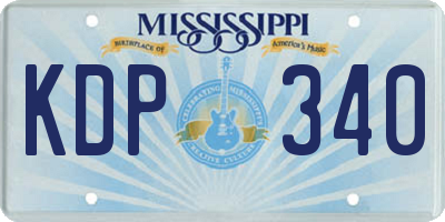 MS license plate KDP340