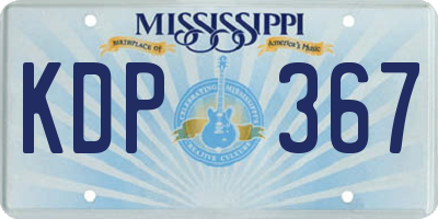 MS license plate KDP367