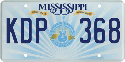 MS license plate KDP368