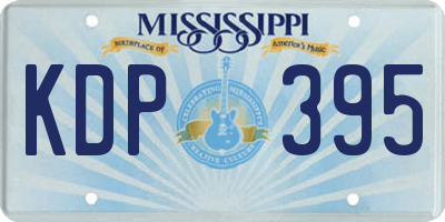 MS license plate KDP395