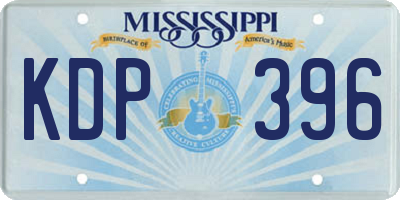 MS license plate KDP396