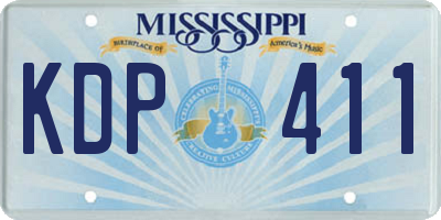 MS license plate KDP411
