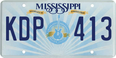MS license plate KDP413