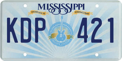 MS license plate KDP421