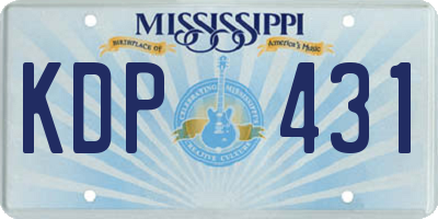 MS license plate KDP431