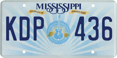 MS license plate KDP436