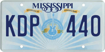 MS license plate KDP440