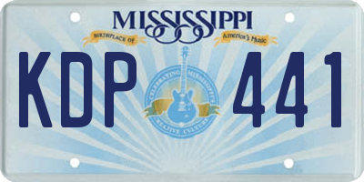 MS license plate KDP441