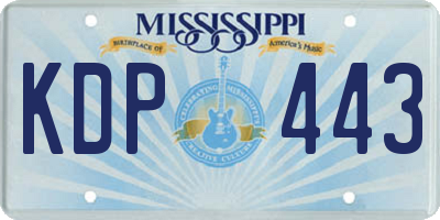 MS license plate KDP443