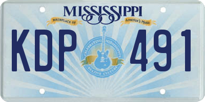 MS license plate KDP491