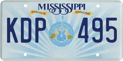 MS license plate KDP495