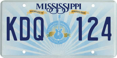 MS license plate KDQ124