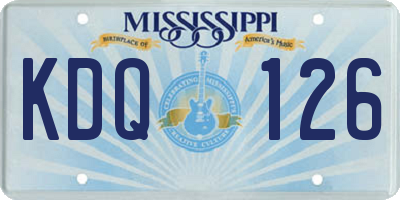 MS license plate KDQ126