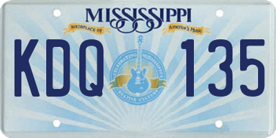 MS license plate KDQ135