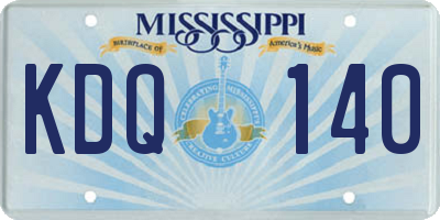 MS license plate KDQ140