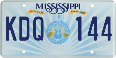 MS license plate KDQ144