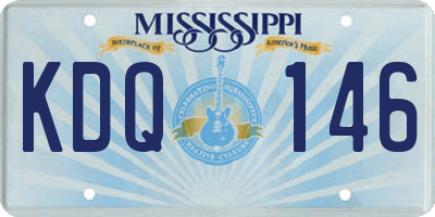 MS license plate KDQ146