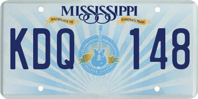 MS license plate KDQ148