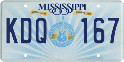 MS license plate KDQ167