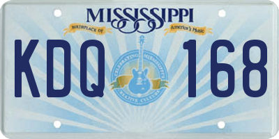 MS license plate KDQ168