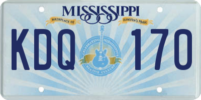 MS license plate KDQ170