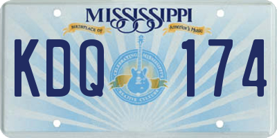 MS license plate KDQ174