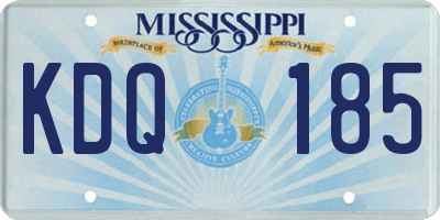 MS license plate KDQ185