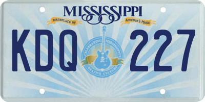MS license plate KDQ227