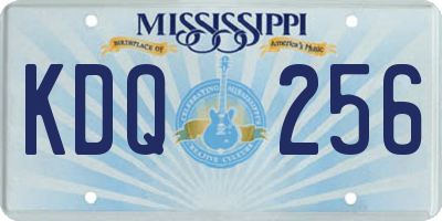 MS license plate KDQ256
