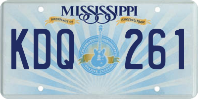 MS license plate KDQ261