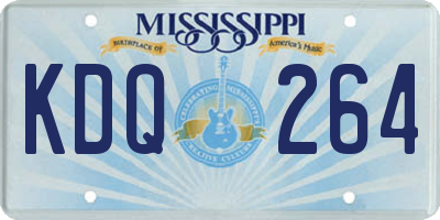 MS license plate KDQ264